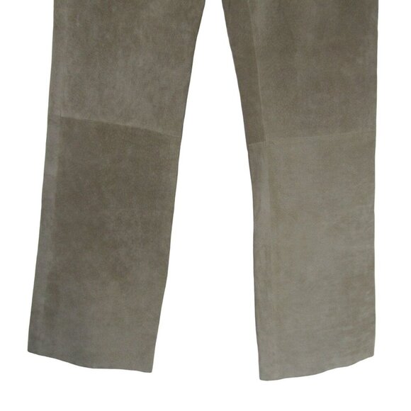 VTG SUEDE Leather 8 BOHO 90s Western Cowgirl Yellowstone Rocker Festival Pants - Picture 3 of 9